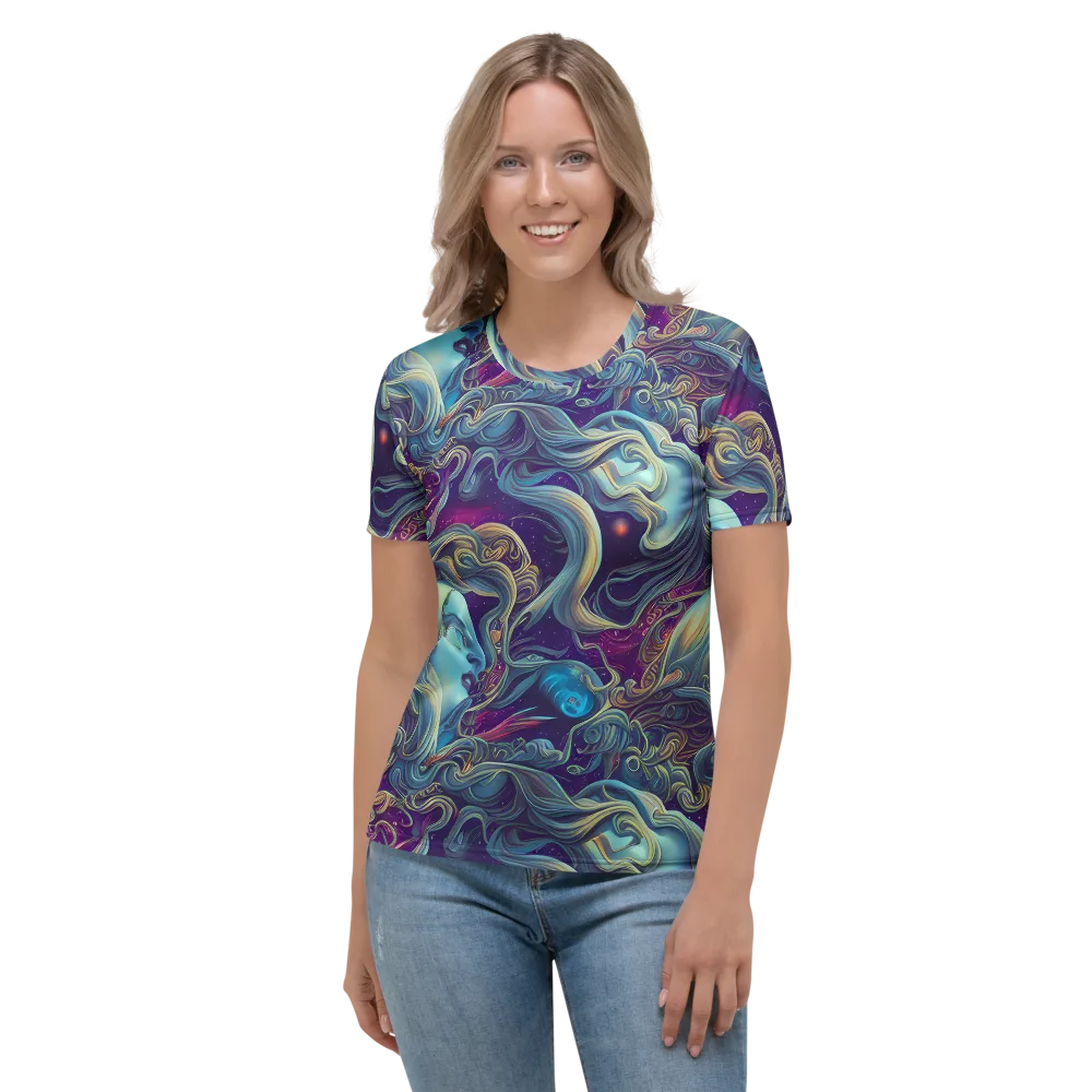 Stellar Waves on Women's Crew Neck T-Shirt — Front
