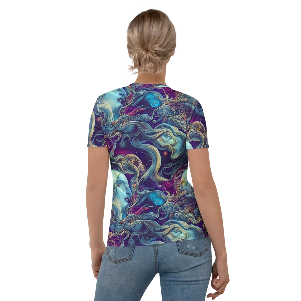 Stellar Waves on Women's Crew Neck T-Shirt — Back