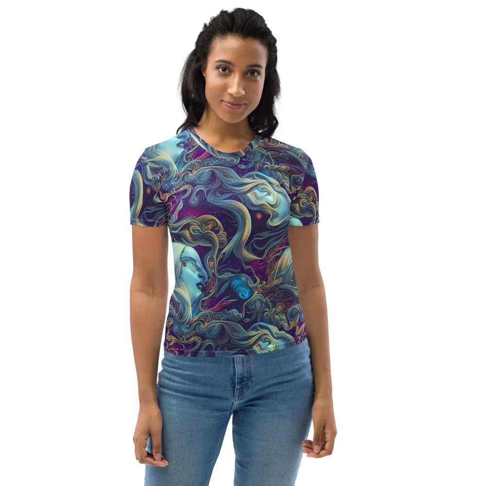 Stellar Waves on Women's Crew Neck T-Shirt — Front