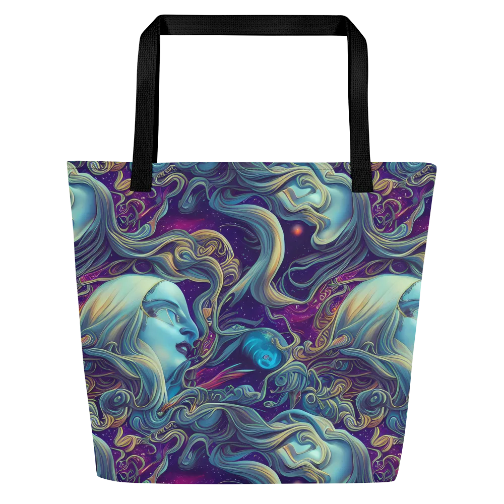 Stellar Waves on Large Tote Bag W/ Pocket — Front