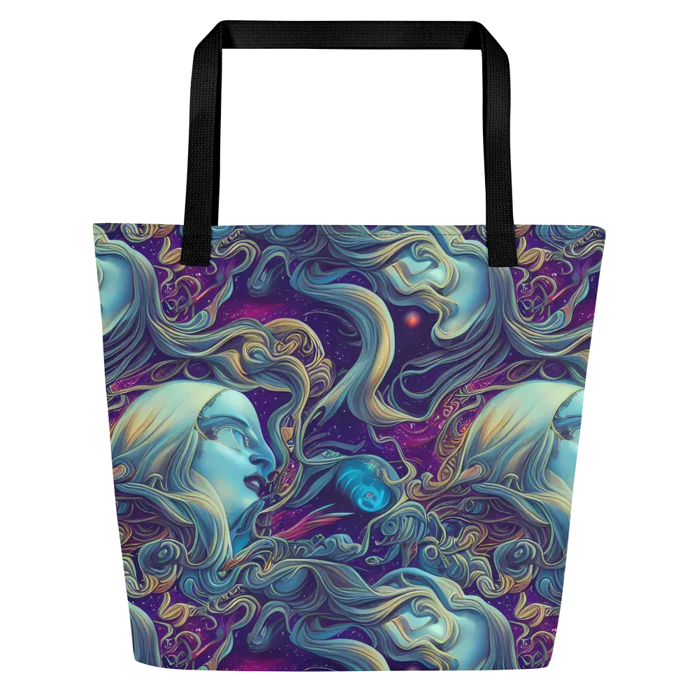 Stellar Waves on Large Tote Bag W/ Pocket — Front