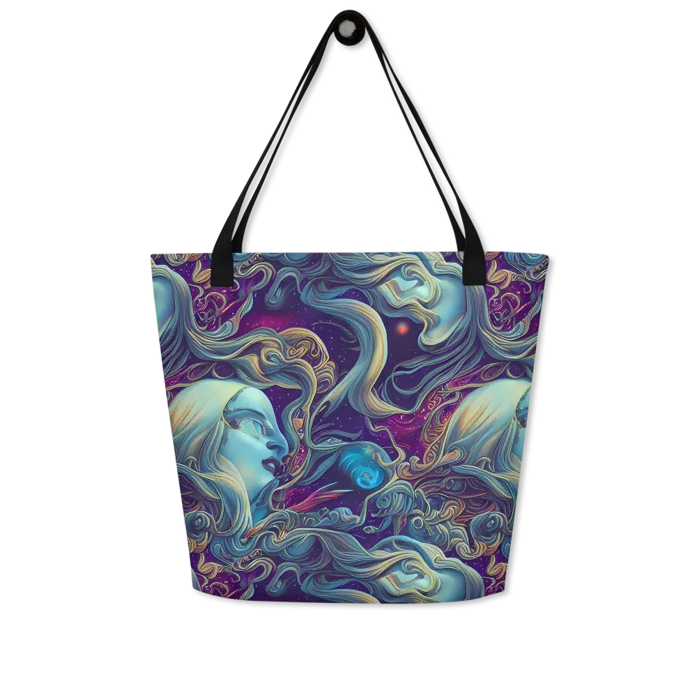 Stellar Waves on Large Tote Bag W/ Pocket — Front