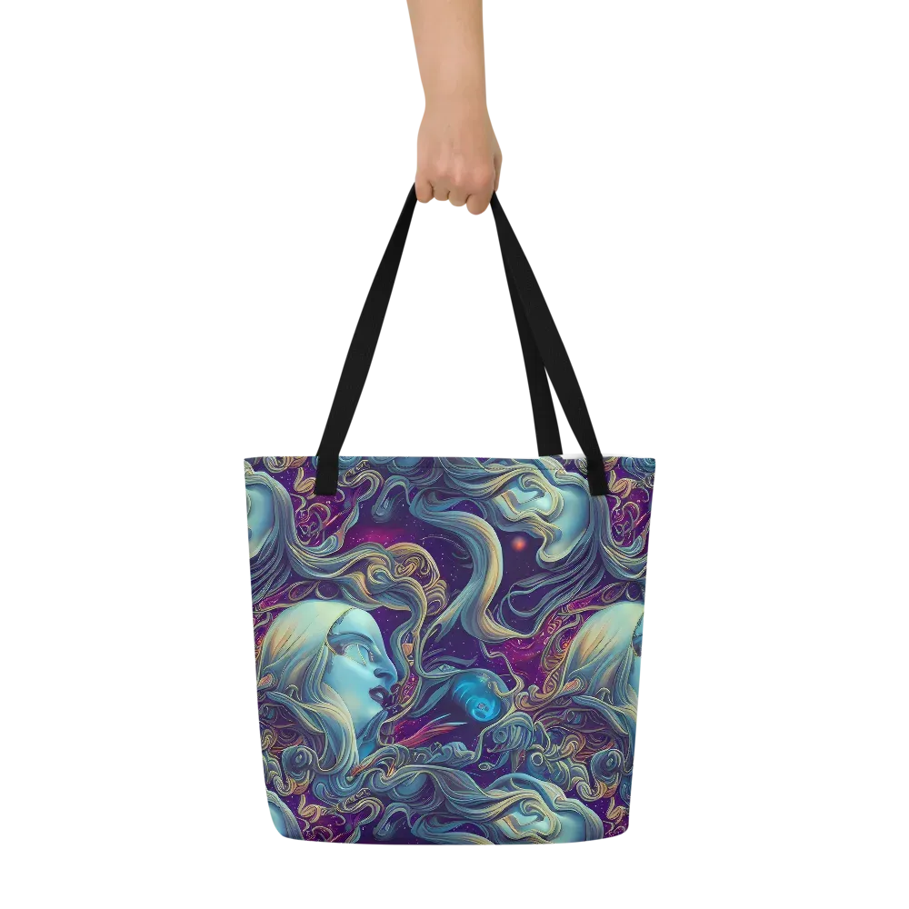 Stellar Waves on Large Tote Bag W/ Pocket — Front