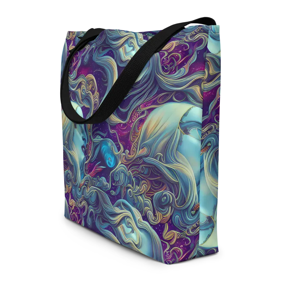 Stellar Waves on Large Tote Bag W/ Pocket — Front
