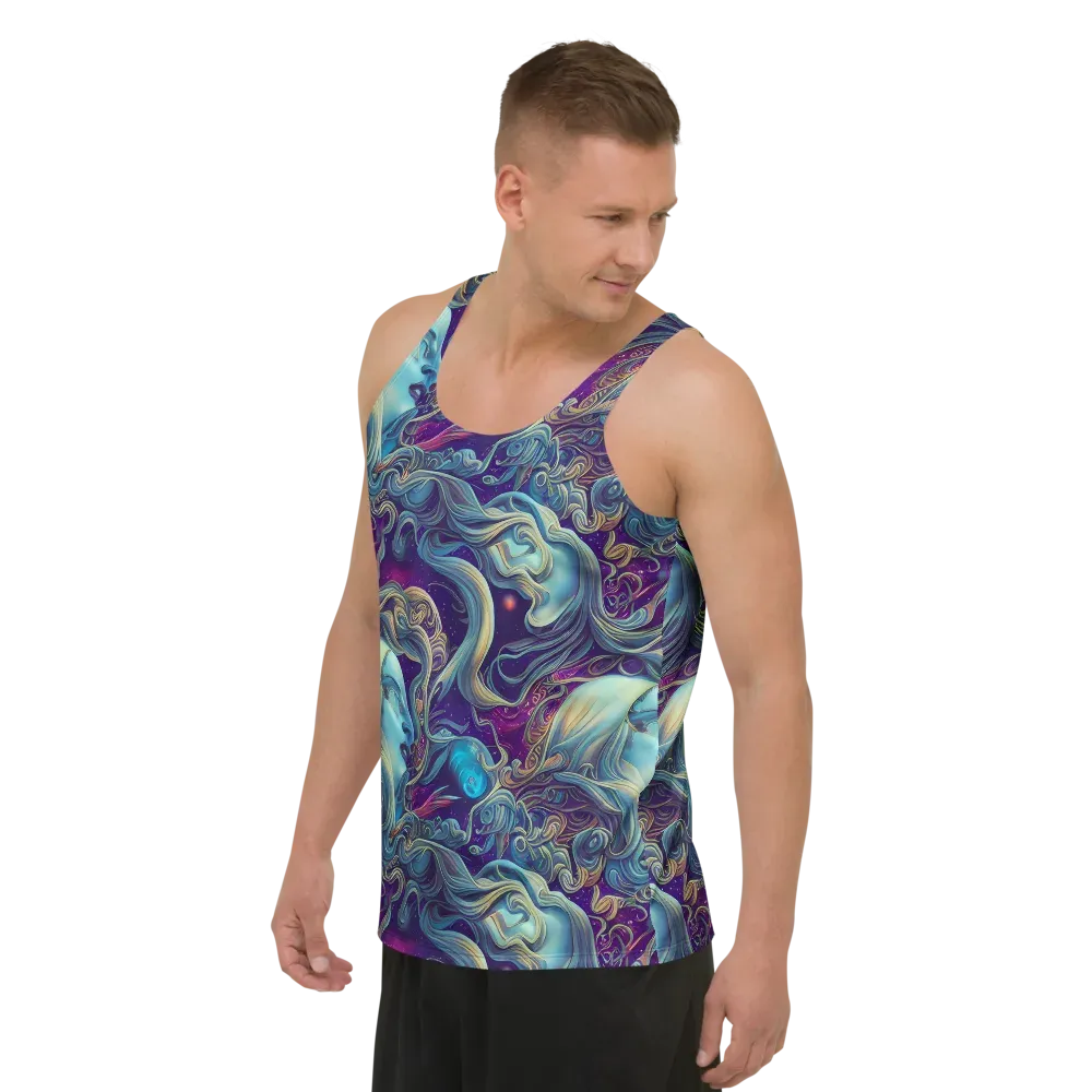 Stellar Waves on Men's Tank Top — Left Front