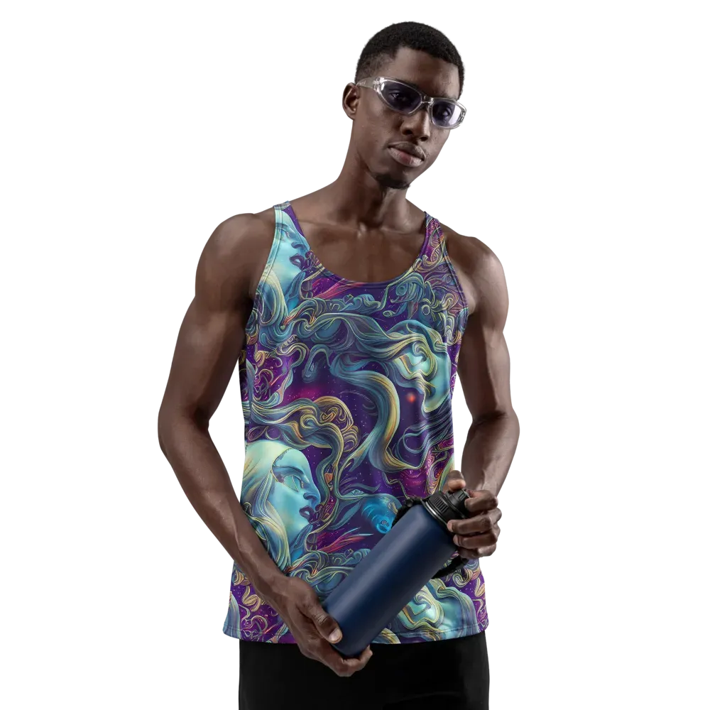 Stellar Waves on Men's Tank Top — Front