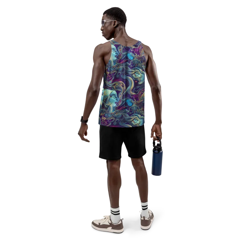 Stellar Waves on Men's Tank Top — Back