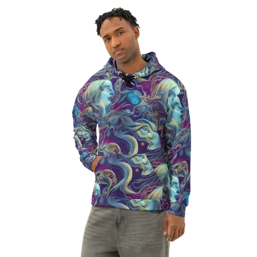 Stellar Waves on a Cotton Hoodie
