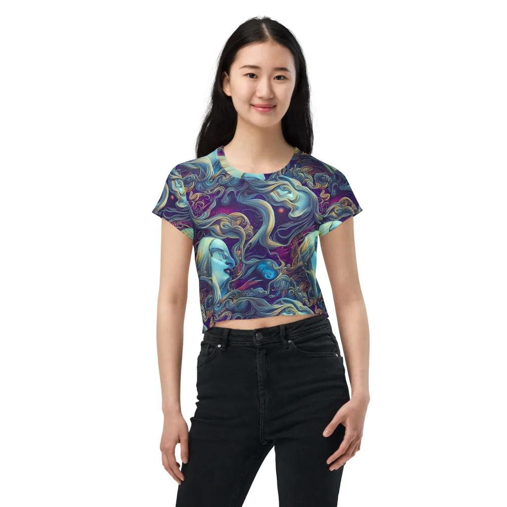 Stellar Waves on Crop Tee — Front