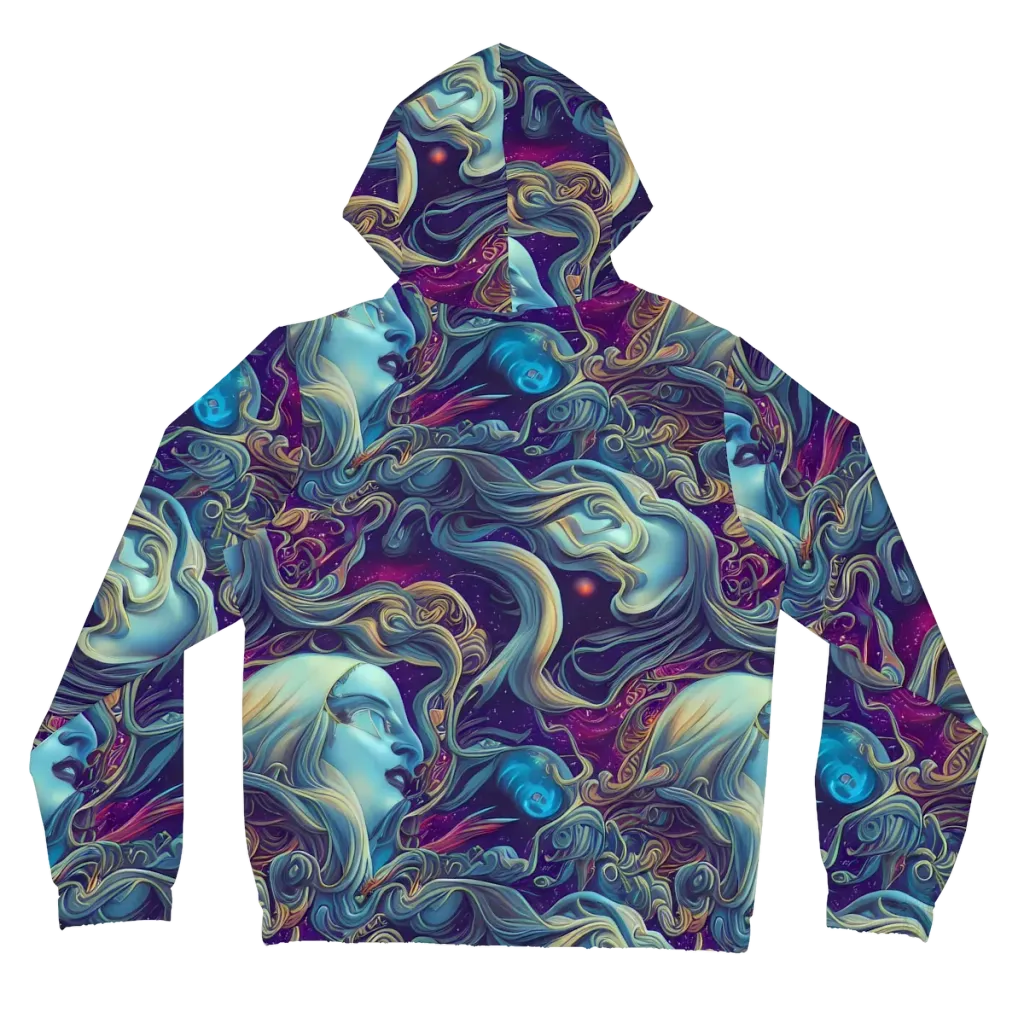 Stellar Waves on Women's Full-Zip Hoodie — Back