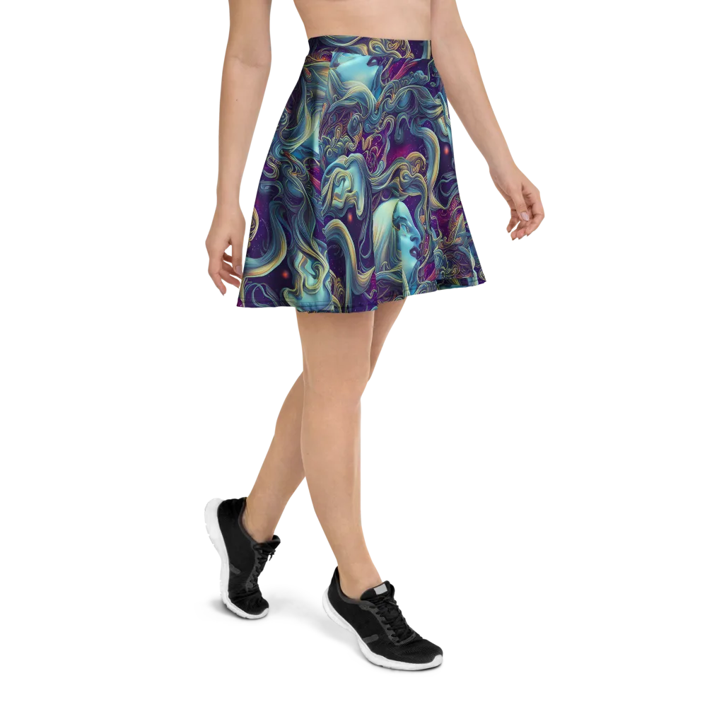 Stellar Waves on Skater Skirt — Right