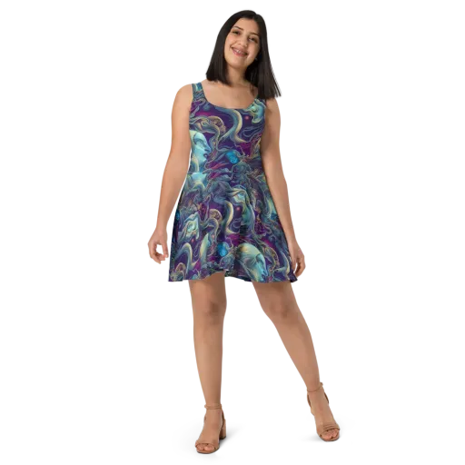 Stellar Waves on a Skater Dress