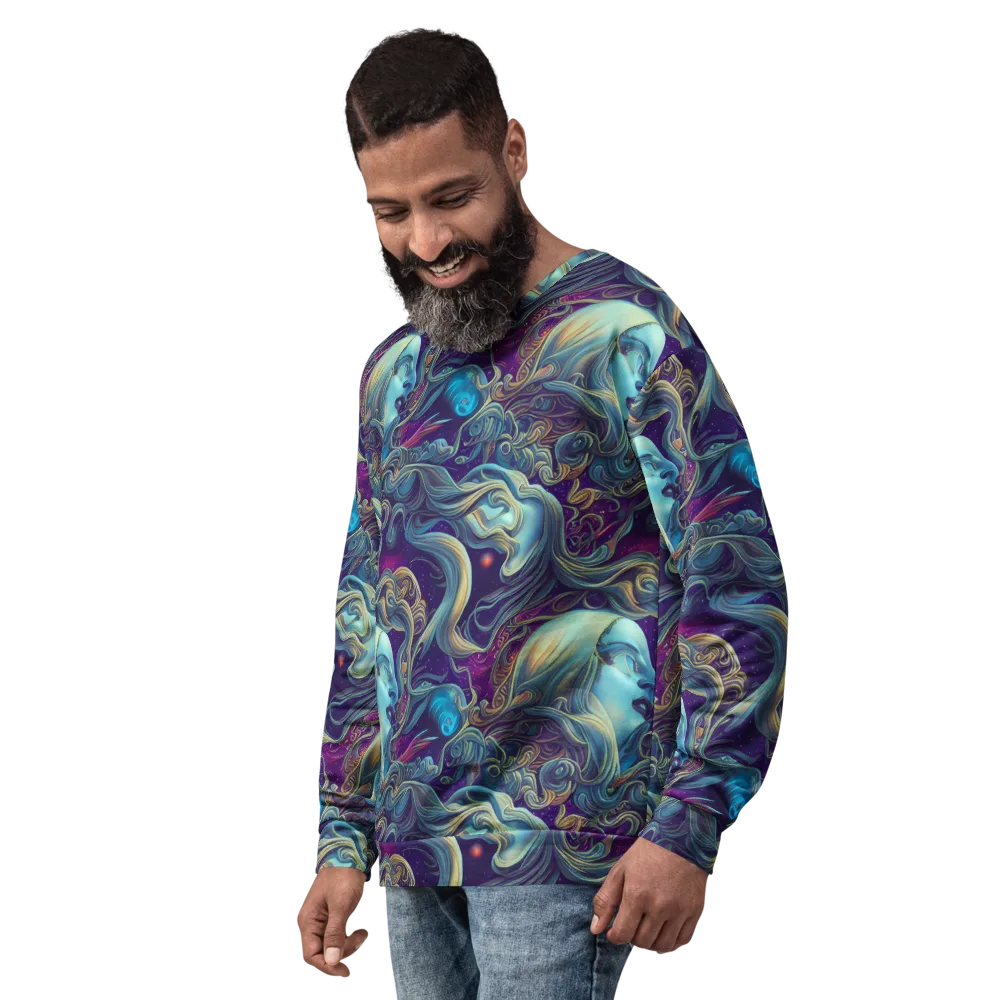 Stellar Waves on Sweatshirt — Left Front