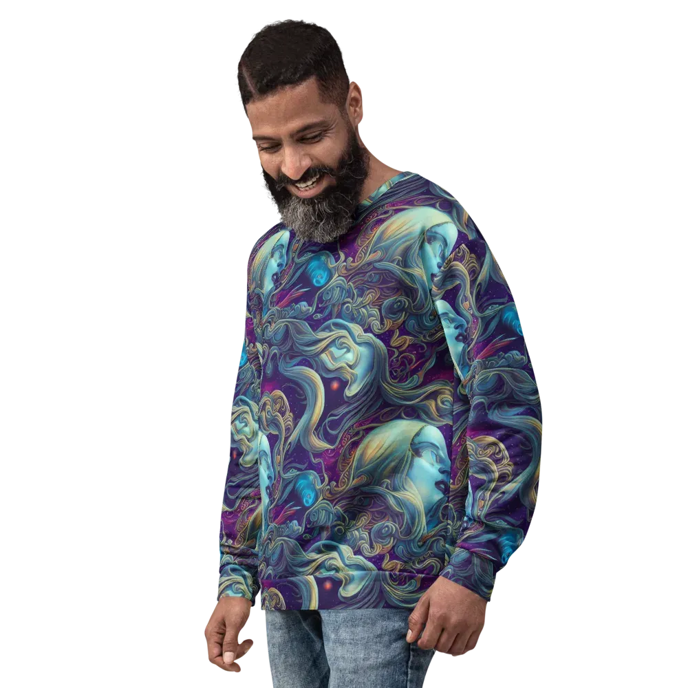 Stellar Waves on Sweatshirt — Left Front