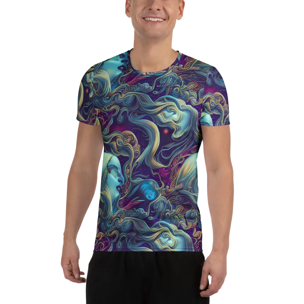 Stellar Waves on Men's Athletic T-Shirt — Front