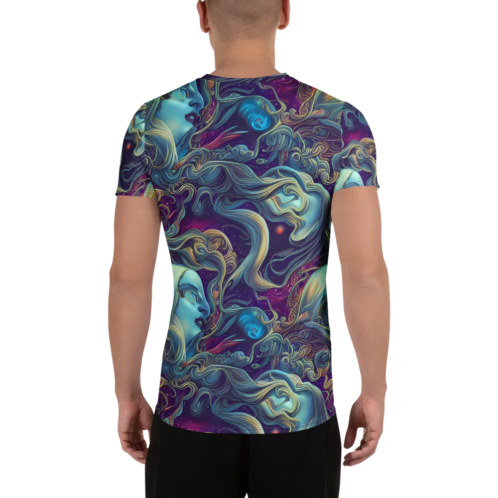 Stellar Waves on Men's Athletic T-Shirt — Back