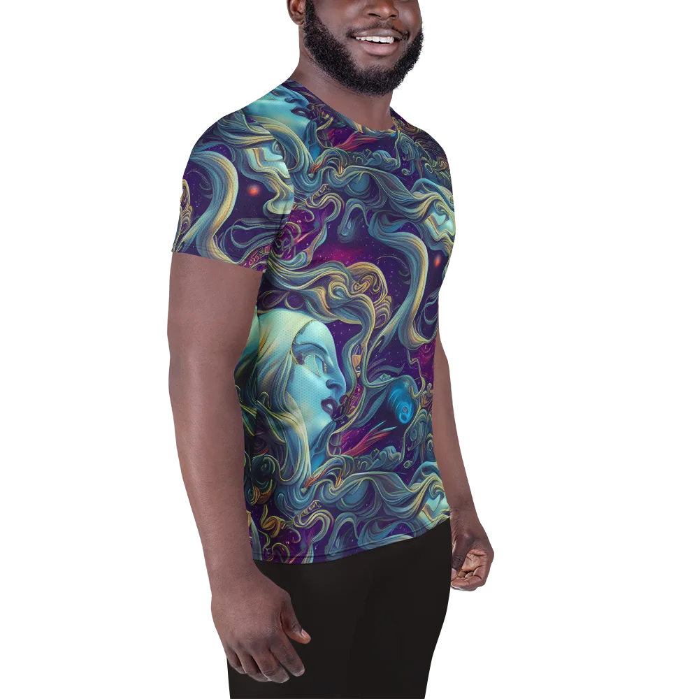 Stellar Waves on Men's Athletic T-Shirt — Right