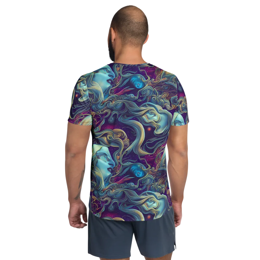 Stellar Waves on Men's Athletic T-Shirt — Back