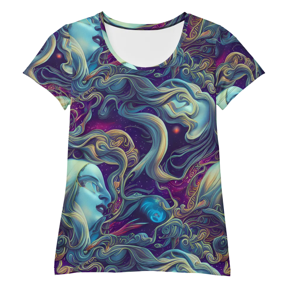 Stellar Waves on Women's Athletic T-Shirt — Front