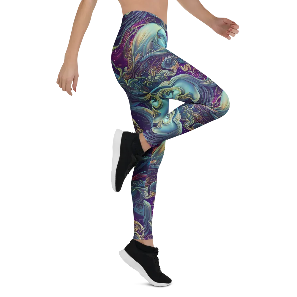 Stellar Waves on Leggings — Right