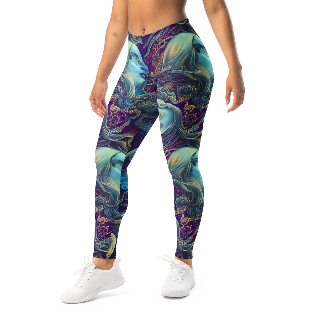 Stellar Waves on Leggings — Left Front