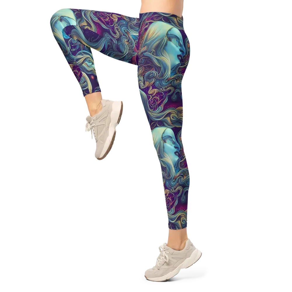 Stellar Waves on Leggings — Left