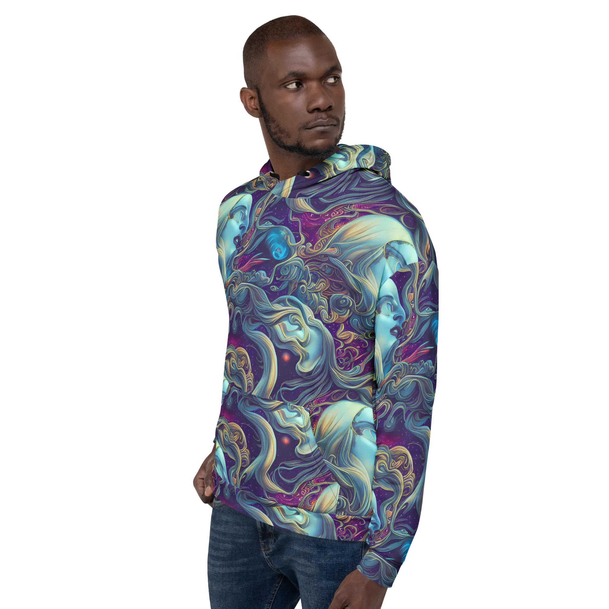 Stellar Waves on Hoodie — Left