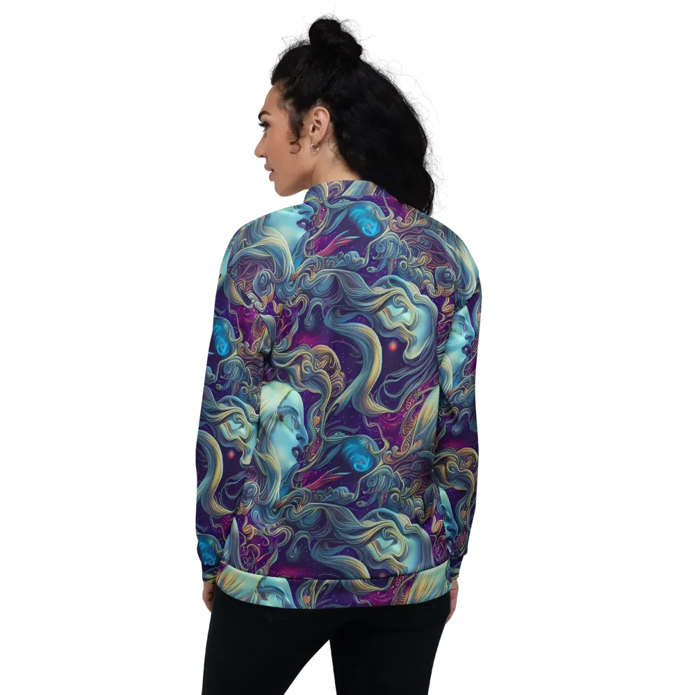 Stellar Waves on Bomber Jacket — Back