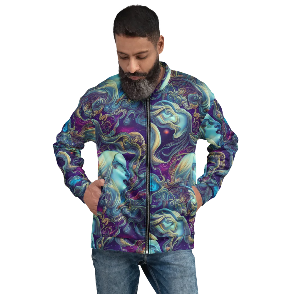 Stellar Waves on Bomber Jacket — Front