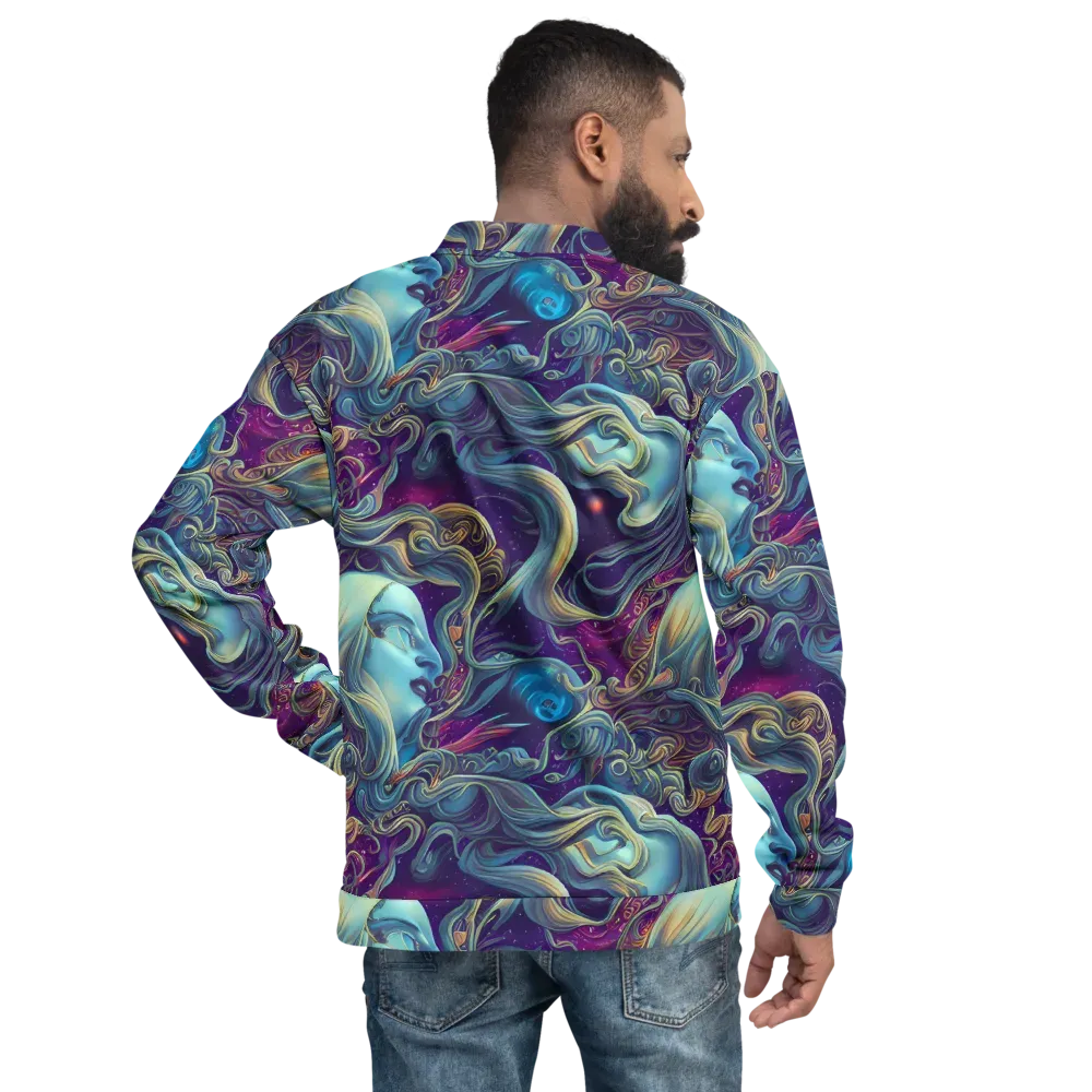 Stellar Waves on Bomber Jacket — Back