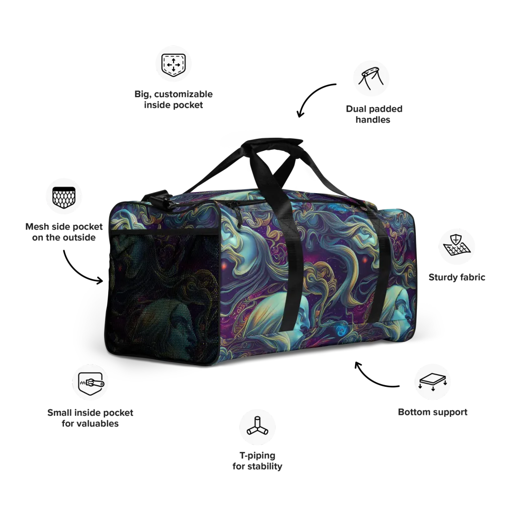 Stellar Waves on Duffle Bag — Right Front