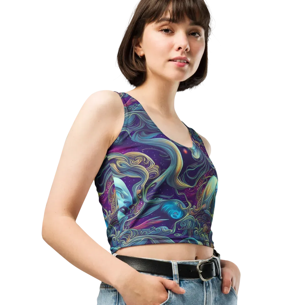 Stellar Waves on Crop Top — Right Front