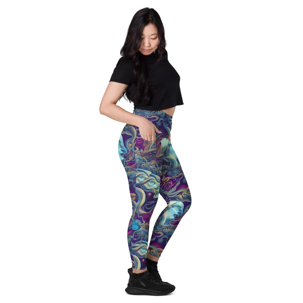 Stellar Waves on Leggings with Pockets — Right