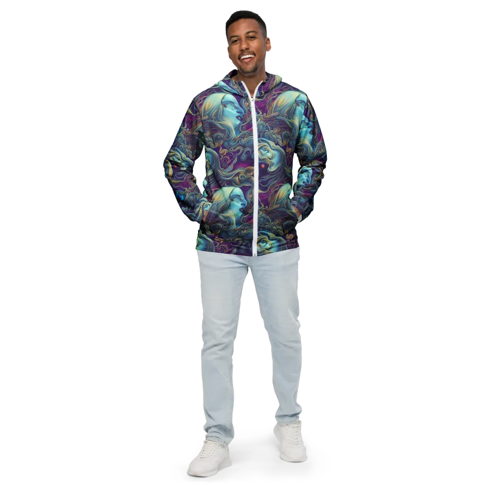 Stellar Waves on Men's Windbreaker — Front