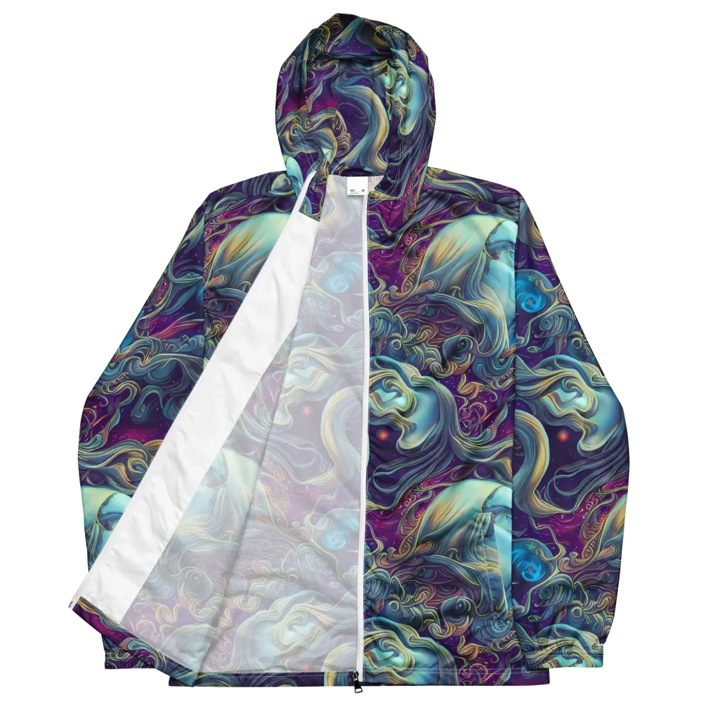 Stellar Waves on Men's Windbreaker — Front