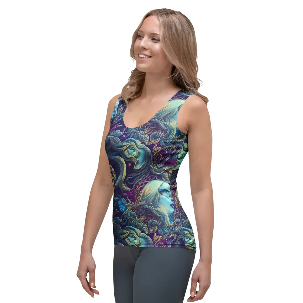 Stellar Waves on Women's Tank Top — Left Front