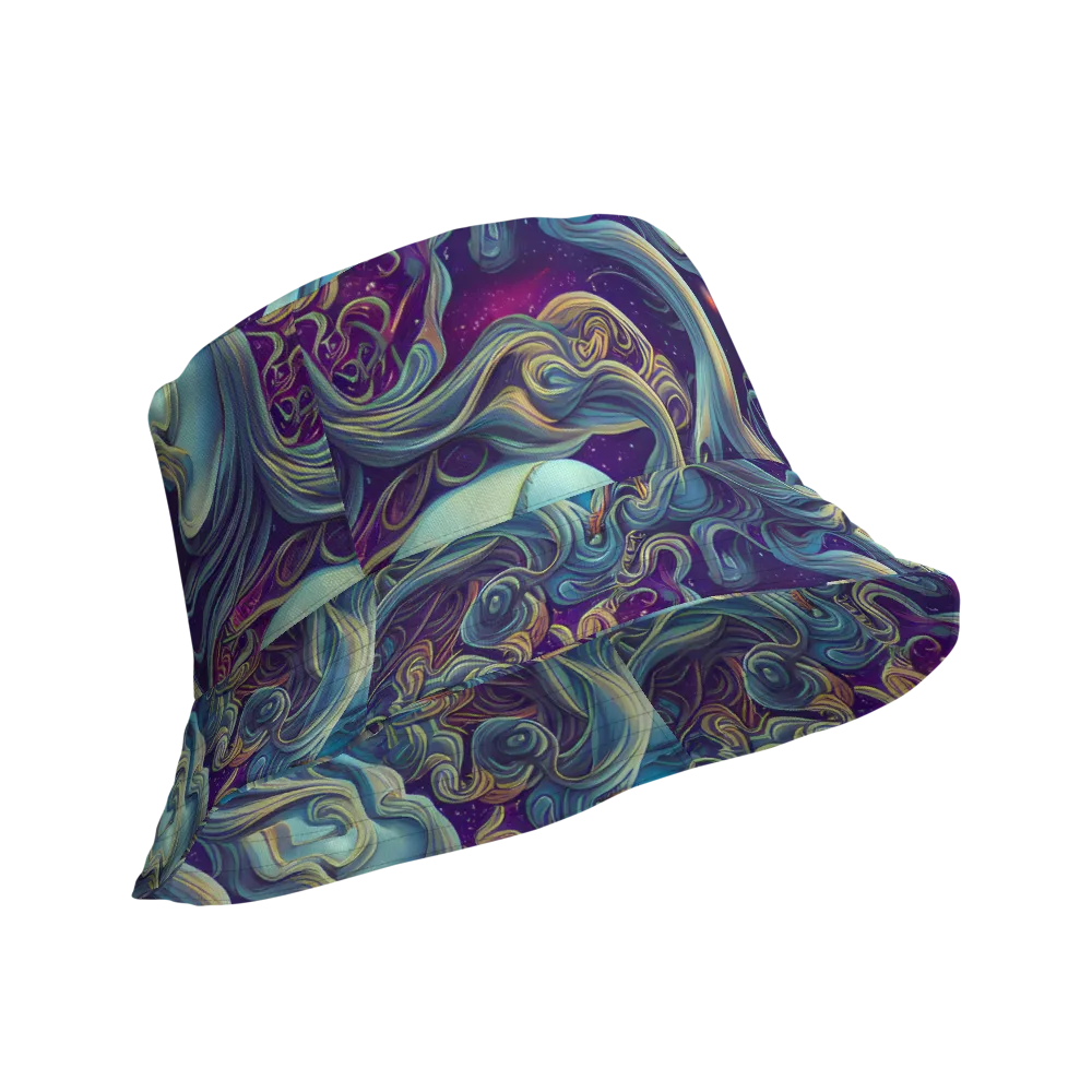 Stellar Waves on Reversible Bucket Hat — Product details Outside