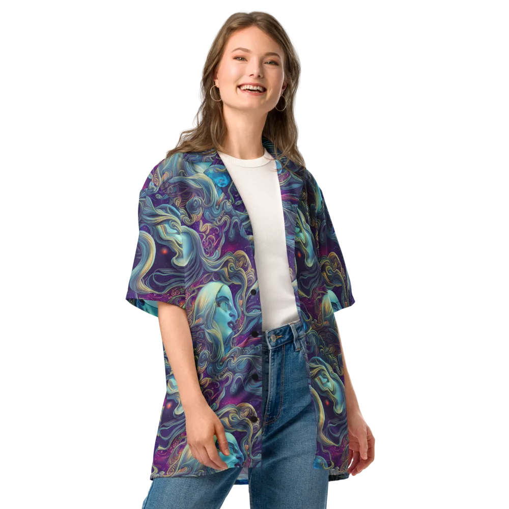 Stellar Waves on Button Shirt — Front