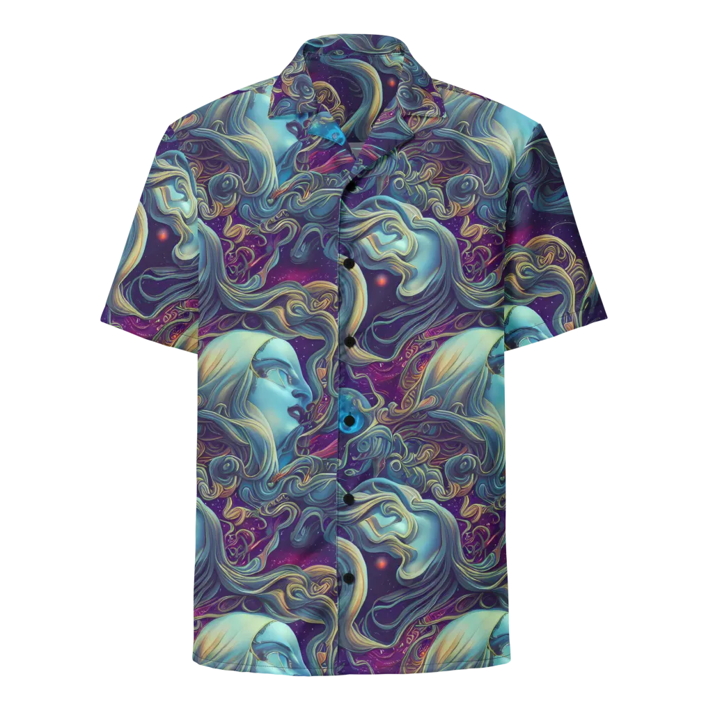 Stellar Waves on Button Shirt — Front