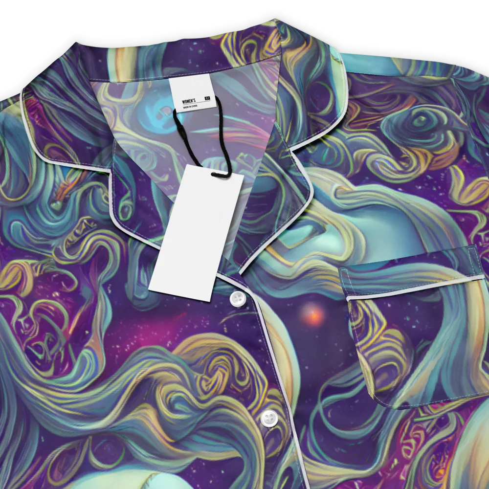Stellar Waves on Women's Short Sleeve Pajama Top — Product details