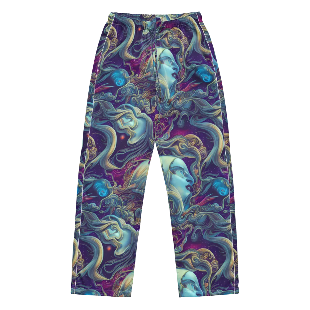Stellar Waves on Women's Pajama Pants — Front