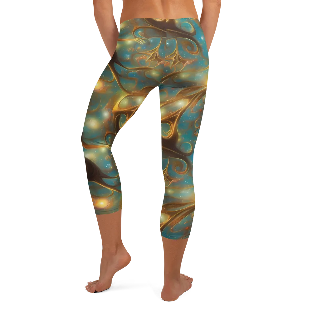 Starry Driftwood on Capri Leggings — Back