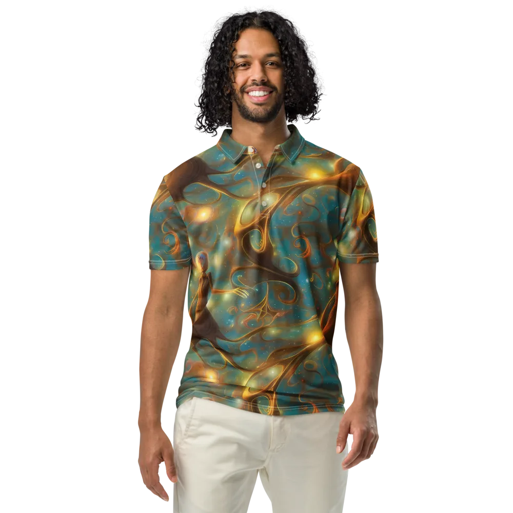 Starry Driftwood on Men's Slim Fit Polo Shirt — Front