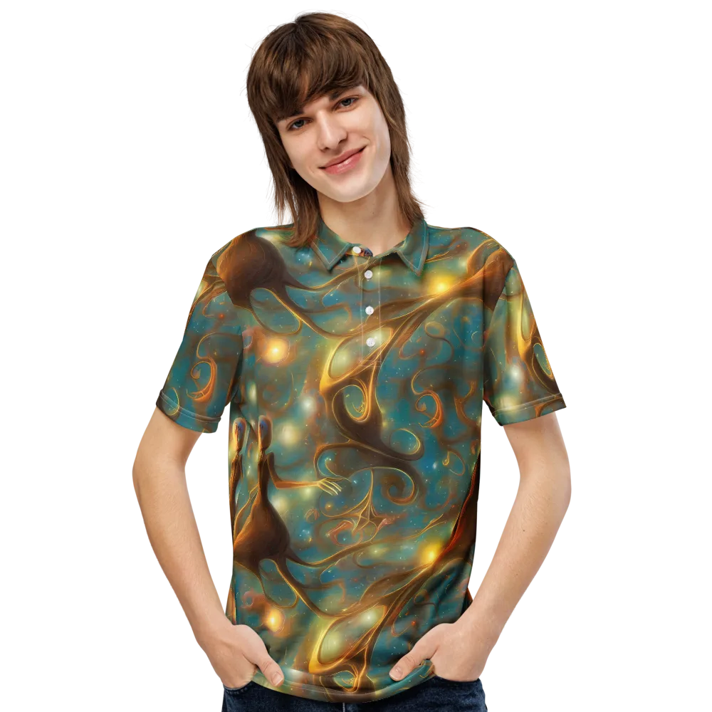 Starry Driftwood on Men's Slim Fit Polo Shirt — Front