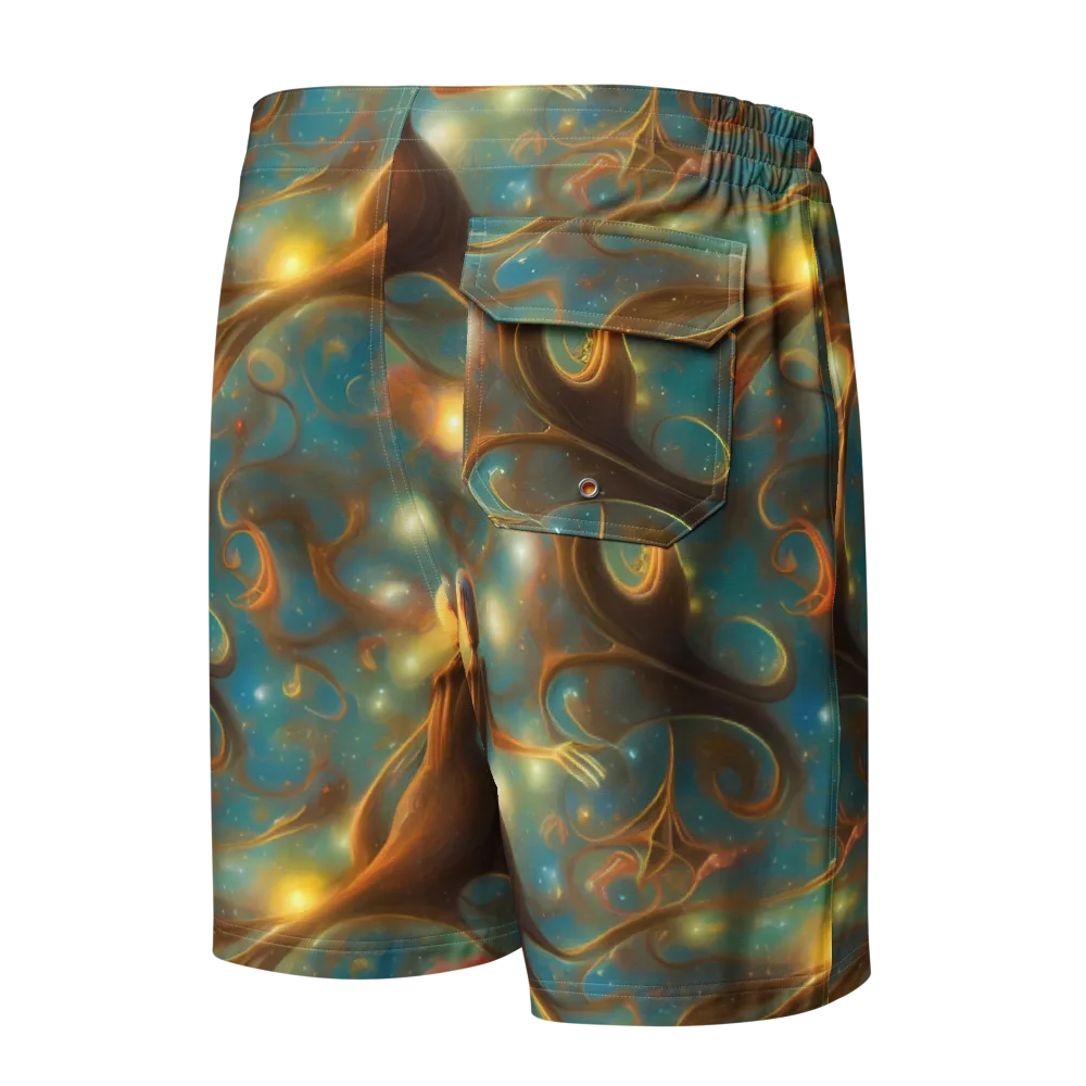 Starry Driftwood on Men's Board Shorts — Back