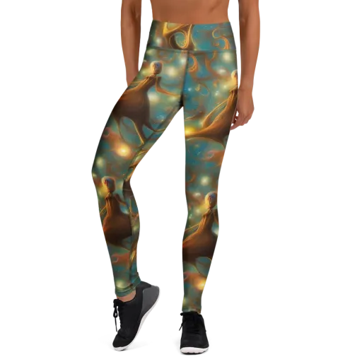 Starry Driftwood on a Yoga Leggings
