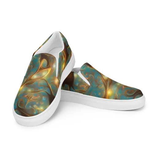 Starry Driftwood on a Men's Slip-On Canvas Shoes
