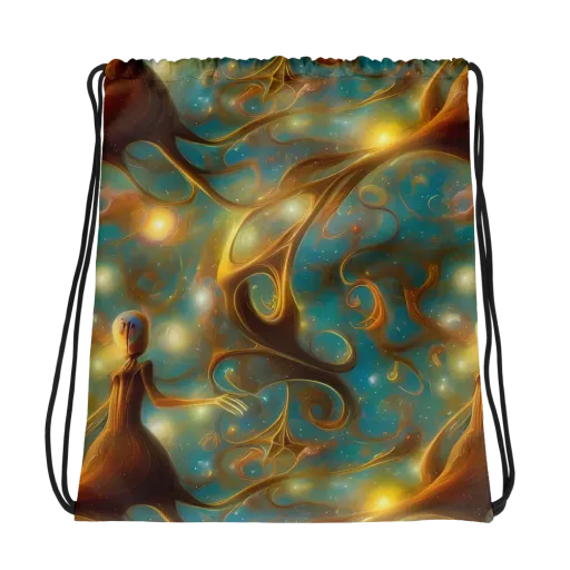 Starry Driftwood on a Drawstring Bag