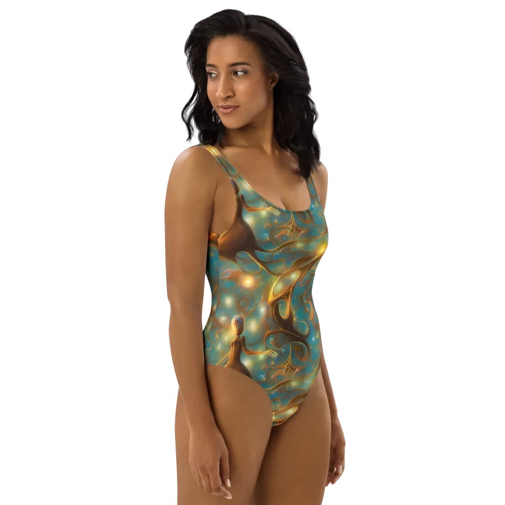 Starry Driftwood on One-Piece Swimsuit — Right