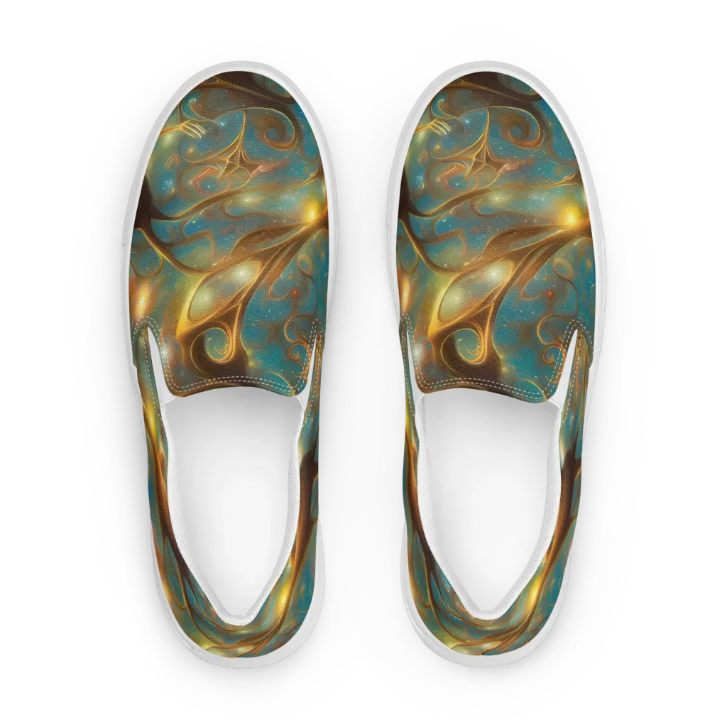 Starry Driftwood on Women's Slip-On Canvas Shoes — Front